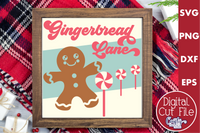 Gingerbread Lane Retro Christmas Sign