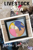 Chicken Show Girl 3D Shadow Box File