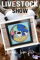 Cow Show Girl 3D Shadow Box File