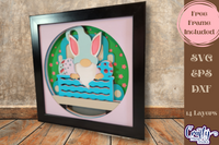 Easter Bunny Gnome 3D Shadow Box File