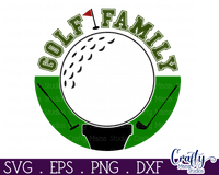 Golf Family Round Sign Svg