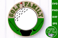 Golf Family Round Sign Svg