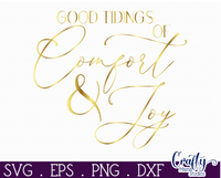 Good Tidings Of Comfort And Joy Round Svg