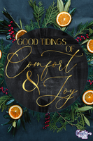 Good Tidings Of Comfort And Joy Round Svg