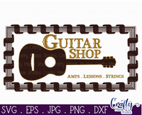 Guitar Shop Sign Svg File