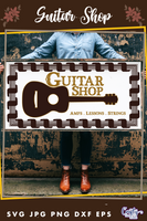 Guitar Shop Sign Svg File