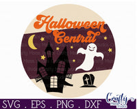 Halloween Central Round Sign