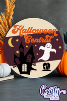 Halloween Central Round Sign