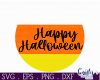 Happy Halloween Round Svg