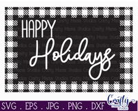 Happy Holidays Buffalo Plaid