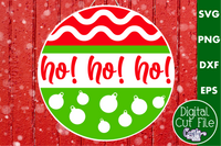 Ho Ho Ho Cute Christmas Round SVG