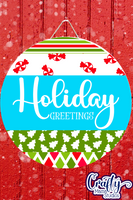 Holiday Greetings Mix And Match Round SVG