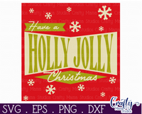 Holly Jolly Christmas Retro Christmas Sign