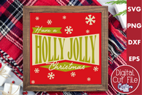 Holly Jolly Christmas Retro Christmas Sign