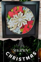 Winter Holly Christmas 3D Shadow Box File