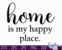 Home Is My Happy Place Round Svg