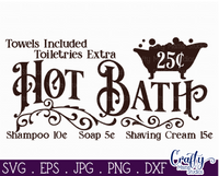 Hot Bath Vintage Svg File