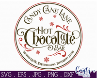 Hot Chocolate Bar Round SVG