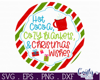 Hot Cocoa Cozy Blankets Christmas Round