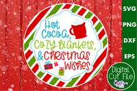 Hot Cocoa Cozy Blankets Christmas Round