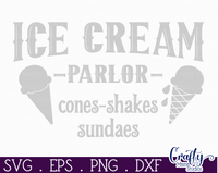 Ice Cream Parlor Round Svg