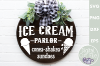 Ice Cream Parlor Round Svg