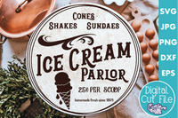 Ice Cream Parlor Round Svg