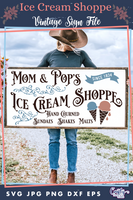 Ice Cream Shoppe Vintage Svg File