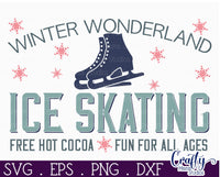 Ice Skating Vintage Christmas Sign