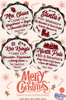 Santa Claus Svg Bundle, Round Christmas