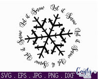 Let It Snow Svg, Round Sign