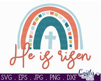 He Is Risen Svg, Christian Easter