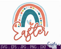 Easter Rainbow Round Sign Svg