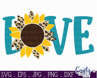 Love Sunflower Svg