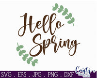 Hello Spring Svg, Spring Round Sign