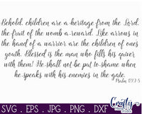 Psalm 127 3-5 Svg, Children Are A Heritage