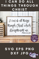 I Can Do All Things Through Christ Svg