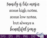 Family Is Like Music Svg