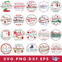 Mega Christmas Round Door Sign Bundle #2