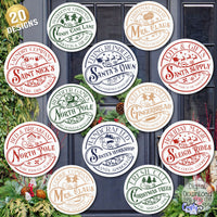 Christmas Stamp Round Sign Bundle #1