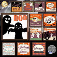 Retro Halloween Sign Bundle