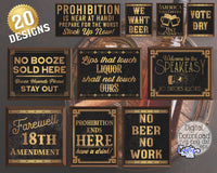 Vintage Speakeasy Bar Sign Bundle