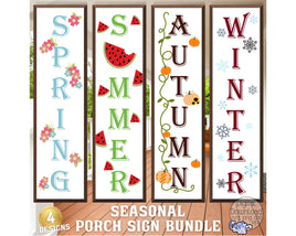 Seasons Porch Sign Svg Bundle