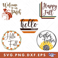 Fall Round Sign Mini Bundle