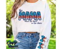 This Mama Wears Her Heart On Her Sleeve Png