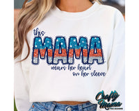 This Mama Wears Her Heart On Her Sleeve Png