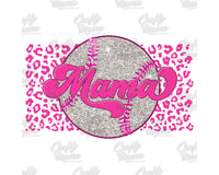 Baseball Mama Leopard Print Png