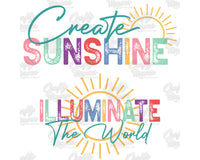 Create Sunshine, Illuminate The World Png