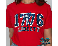 Faux Glitter 1776 Liberty Torch Png