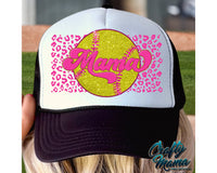 Softball Mama Leopard Print Png